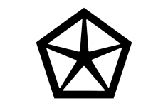 Chrysler Eski Logo dxf Dosyası