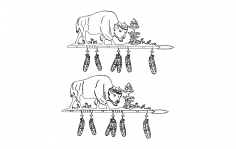 Buffalo Mızrağı dxf Dosyası