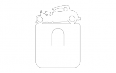Kartvizitlik Araba dxf Dosyası