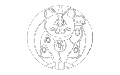 Tuhaf Çin kedisi dxf Dosyası