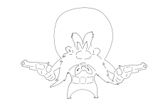 Yosemite Sam DXF Dosyası