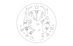 Geyik Logosu dxf Dosyası