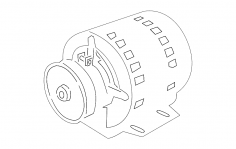 Elektrik Motoru dxf Dosyası