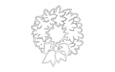 Noel çelengi dxf dosyası