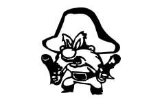 Yosemite Sam dxf Dosyası