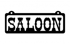 Batı tarzı Saloon tabelası DXF dosyası