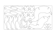 İki geyik dxf dosyası