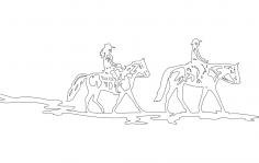 At ve Biniciler dxf Dosyası
