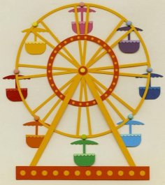 Dönme Dolap 3D Puzzle dxf Dosyası