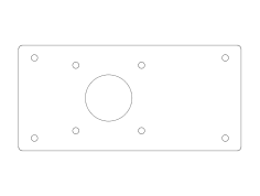kayış-motor-montajı-90mm-motor dxf Dosyası