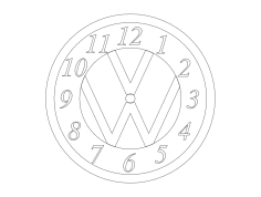 Vw Saat dxf Dosyası