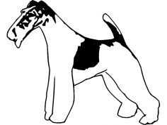 Tel Tüylü Fox Terrier 2 dxf Dosyası