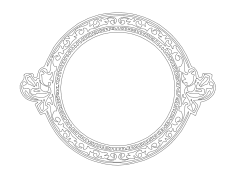 Havalı Daire Çerçeve dxf Dosyası