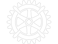 Ekstralı Dişli dxf Dosyası
