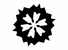 Kar Tanesi Silueti 3 dxf Dosyası