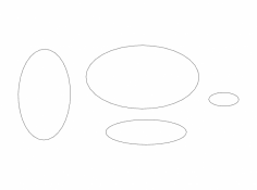 Dört Oval DXF Dosyası