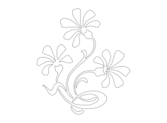Flourish 1 dxf Dosyası