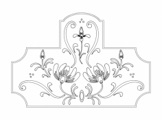 Çiçek Desenli dxf Dosyası