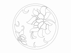Çiçek Yuvarlak dxf Dosyası
