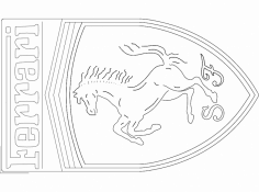 Ferrari Logosu dxf Dosyası