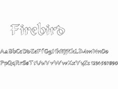 Firebird marlin-yazı tipi dxf Dosyası