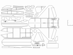 F-22 3D Puzzle dxf Dosyası