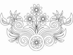 Çiçek Tasarımı dxf Dosyası