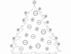 Bayramlık Şeyler Noel Ağacı dxf Dosyası