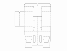 Karton Kutu Şablonu dxf Dosyası