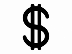 Dolar İşareti dxf Dosyası