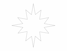 Yıldız 12pt dxf Dosyası