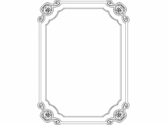 Havalı Kenarlık Çerçevesi dxf Dosyası