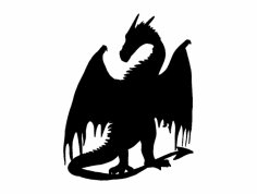 Ejderha Silüeti dxf Dosyası