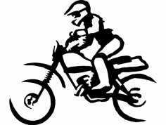 Binici Figürlü Motokros DXF Dosyası