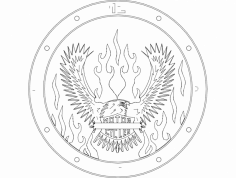 Kartal Saat dxf Dosyası