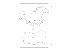 Mustang 2mm dxf Dosyası