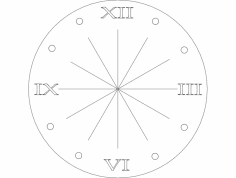 Saat Rom Num dxf Dosyası