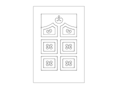 Modern Kapı Tasarımı dxf Dosyası
