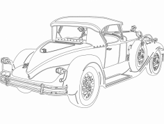 Klasik araba dxf dosyası