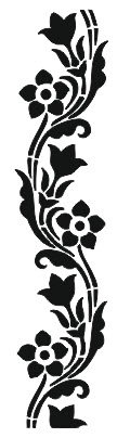 Çiçekler ve dekoratif desen dxf Dosyası