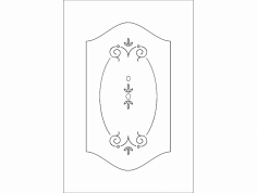 Kapı Tasarımı Çiçek dxf Dosyası