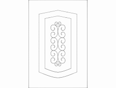 Ahşap Çiçekli Kapı Tasarımı dxf Dosyası