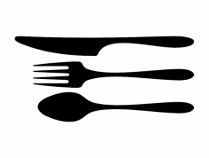 Çatal bıçak takımı DXF dosyası