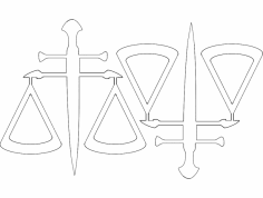 2 adalet terazisi 49x52 dxf Dosyası