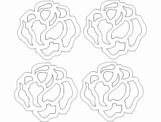 Rosa 21 Mm 39,94×37,39 dxf Dosyası