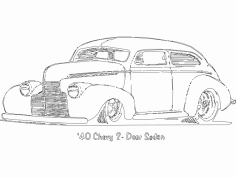 Chevy 2 Kapılı Sedan DXF Dosyası