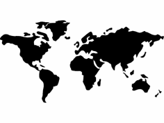 Mundo (dünya haritası) dxf dosyası