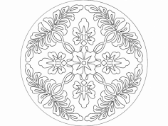 Mandala 1 dxf Dosyası