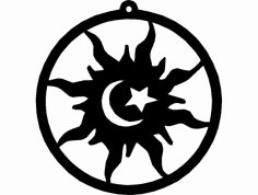 Luna y Estrella DXF Dosyası