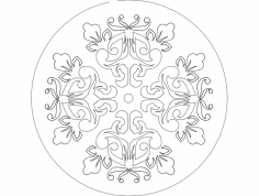 Mandala 8 dxf Dosyası